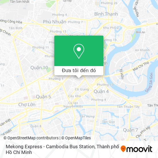 Bản đồ Mekong Express - Cambodia Bus Station