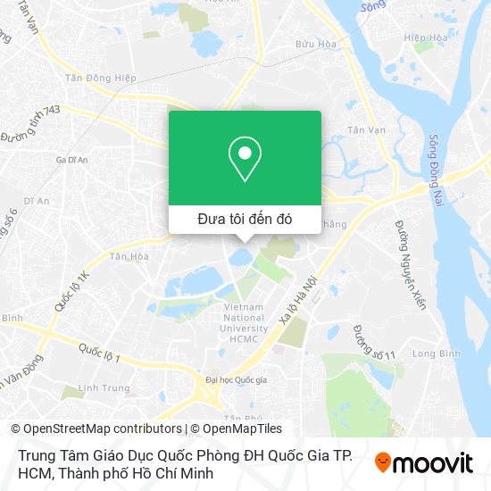 Bản đồ Trung Tâm Giáo Dục Quốc Phòng ĐH Quốc Gia TP. HCM