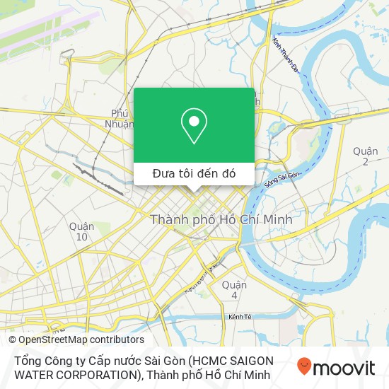 Bản đồ Tổng Công ty Cấp nước Sài Gòn (HCMC SAIGON WATER CORPORATION)