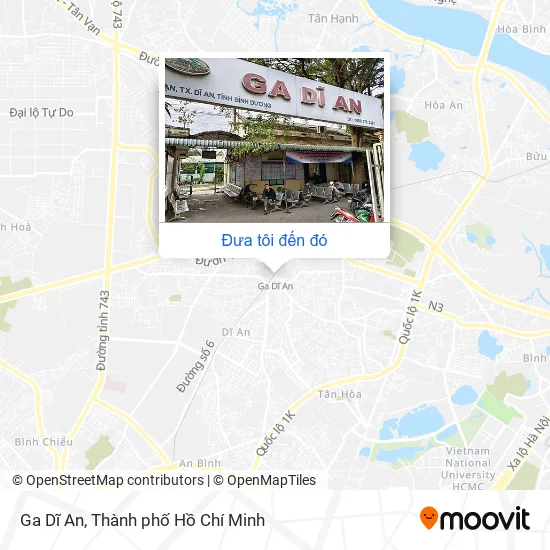 Bản đồ Ga Dĩ An