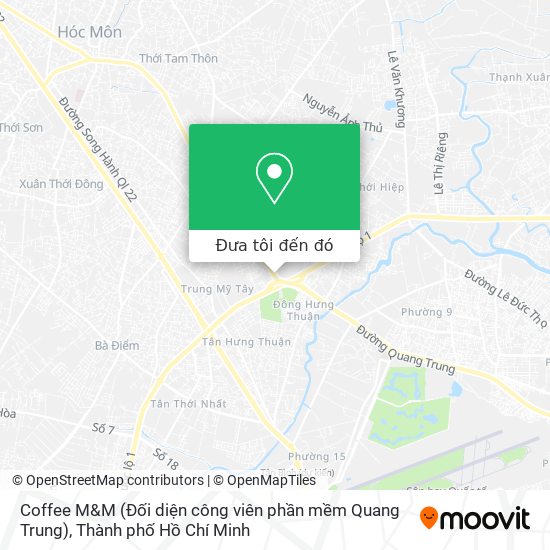 Bản đồ Coffee M&M (Đối diện công viên phần mềm Quang Trung)