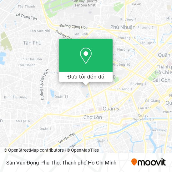 Bản đồ Sân Vận Động Phú Thọ