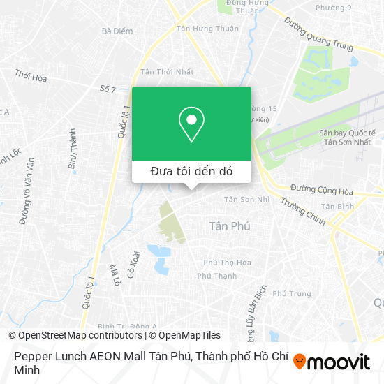 Bản đồ Pepper Lunch AEON Mall Tân Phú