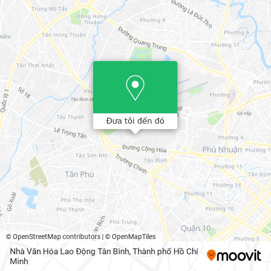 Bản đồ Nhà Văn Hóa Lao Động Tân Bình