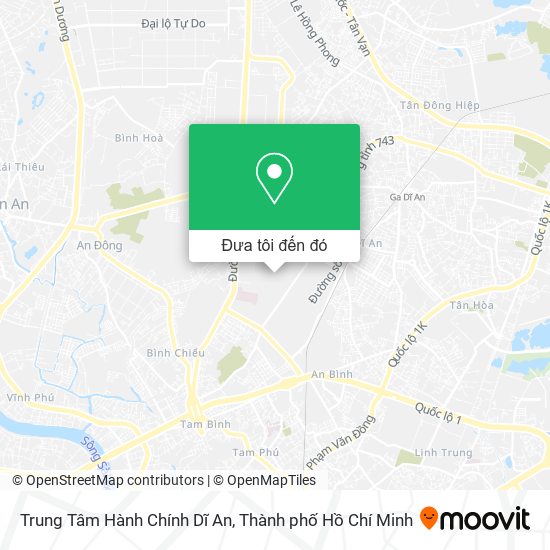 Bản đồ Trung Tâm Hành Chính Dĩ An
