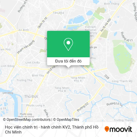 Bản đồ Học viện chính trị - hành chính KV2