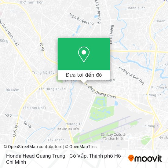 Bản đồ Honda Head Quang Trung - Gò Vấp