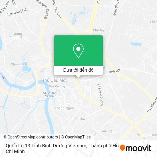 Bản đồ Quốc Lộ 13 Tỉnh Bình Dương Vietnam