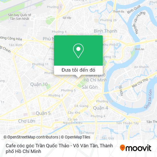 Bản đồ Cafe cóc góc Trần Quốc Thảo - Võ Văn Tần