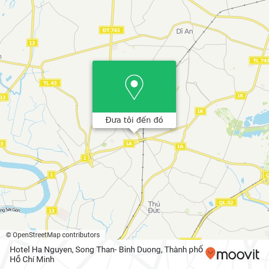 Bản đồ Hotel Ha Nguyen, Song Than- Binh Duong