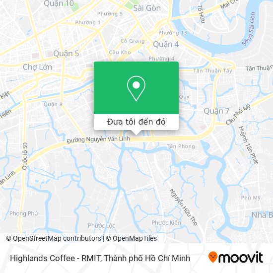 Bản đồ Highlands Coffee - RMIT