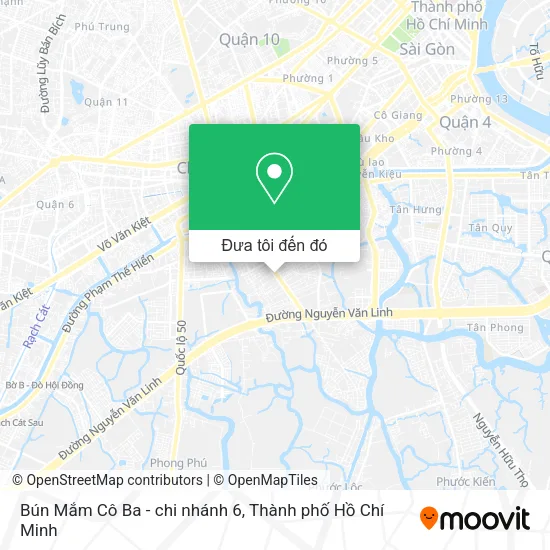 Bản đồ Bún Mắm Cô Ba - chi nhánh 6