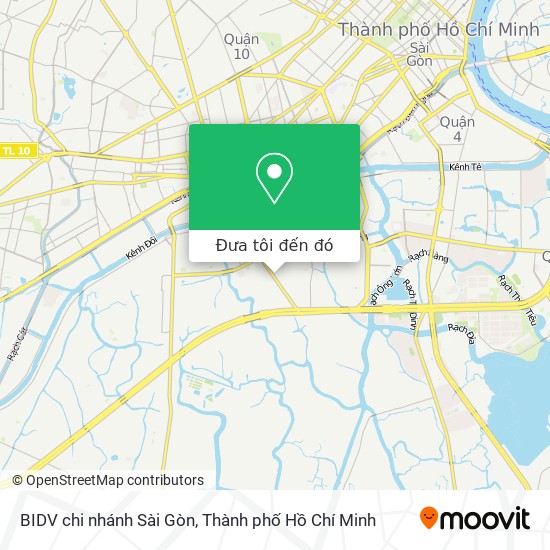Bản đồ BIDV chi nhánh Sài Gòn