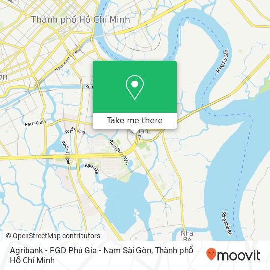 Bản đồ Agribank - PGD Phú Gia - Nam Sài Gòn