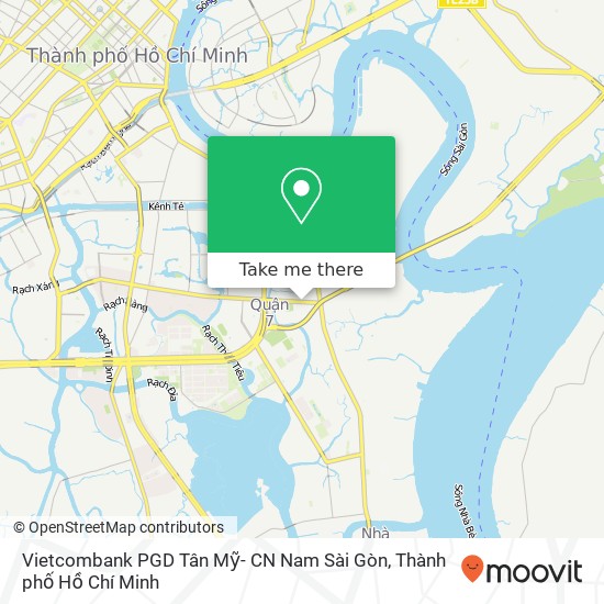 Bản đồ Vietcombank PGD Tân Mỹ- CN Nam Sài Gòn