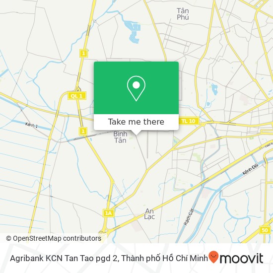 Bản đồ Agribank KCN Tan Tao pgd 2