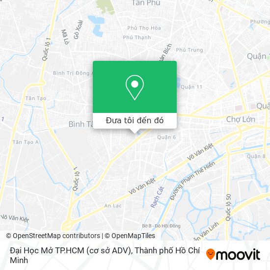 Bản đồ Đại Học Mở TP.HCM (cơ sở ADV)
