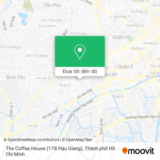 Bản đồ The Coffee House (178 Hậu Giang)