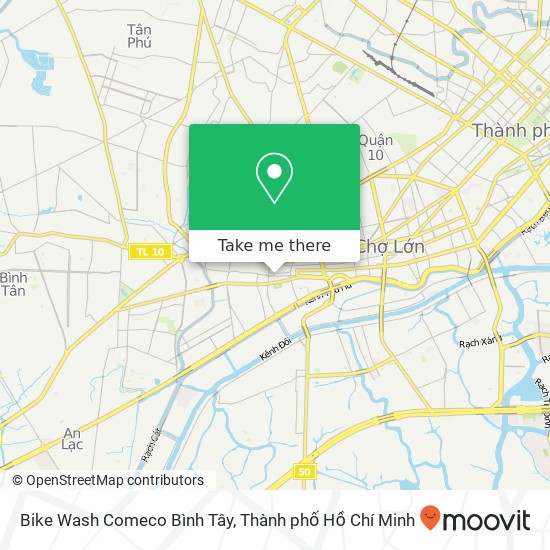 Bản đồ Bike Wash Comeco Bình Tây