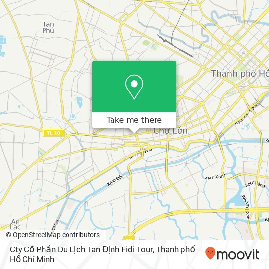 Bản đồ Cty Cổ Phần Du Lịch Tân Định Fidi Tour