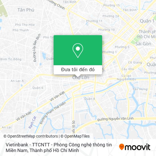 Bản đồ Vietinbank - TTCNTT - Phòng Công nghệ thông tin Miền Nam