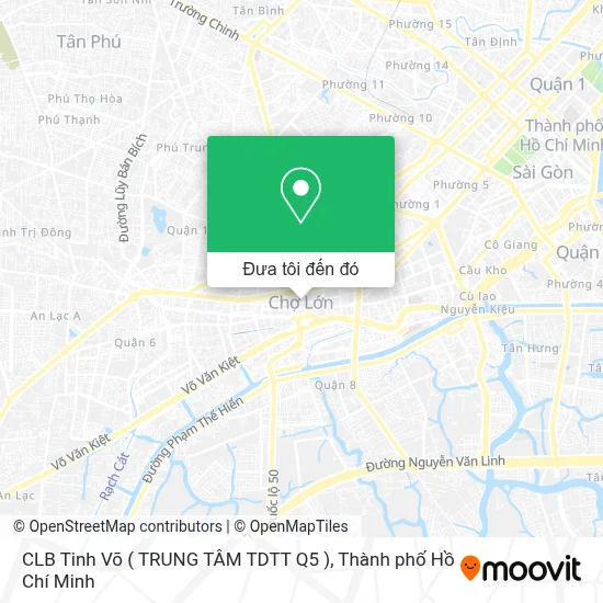 Bản đồ CLB Tinh Võ ( TRUNG TÂM TDTT Q5 )