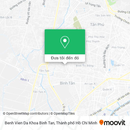 Bản đồ Benh Vien Da Khoa Binh Tan