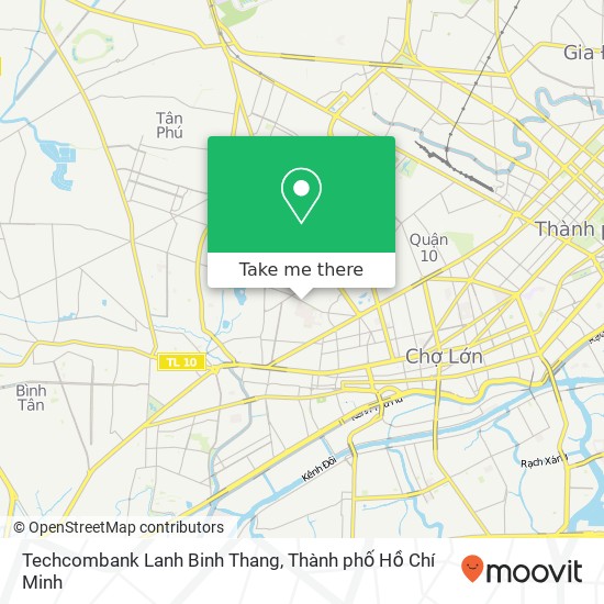 Bản đồ Techcombank Lanh Binh Thang