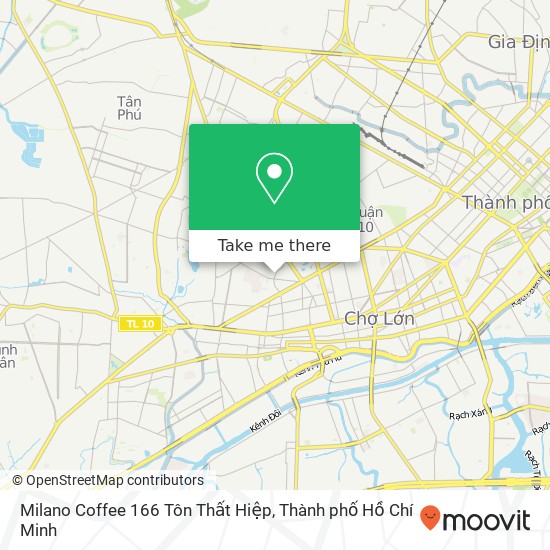 Bản đồ Milano Coffee 166 Tôn Thất Hiệp