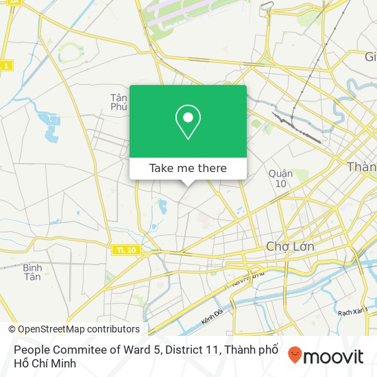 Bản đồ People Commitee of Ward 5, District 11