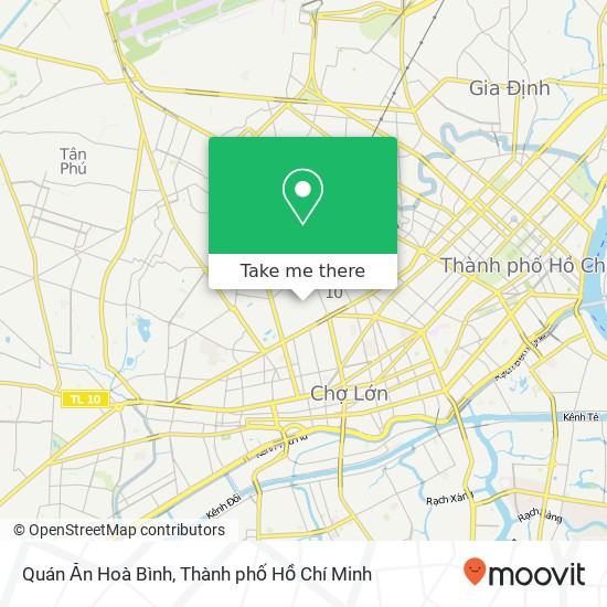 Bản đồ Quán Ăn Hoà Bình