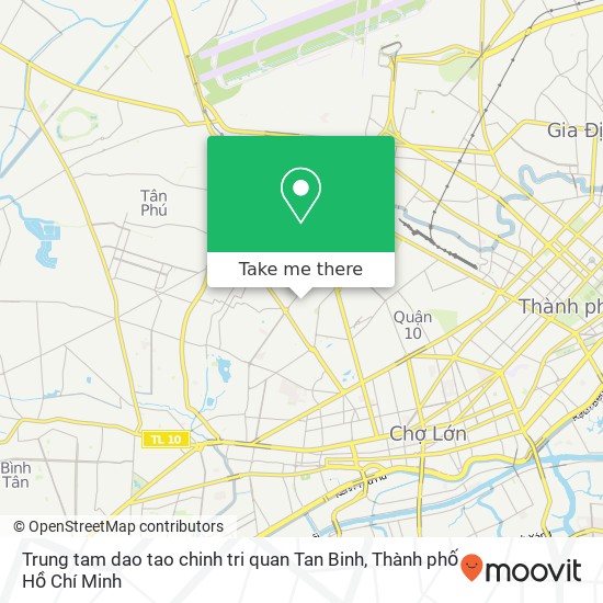 Bản đồ Trung tam dao tao chinh tri quan Tan Binh