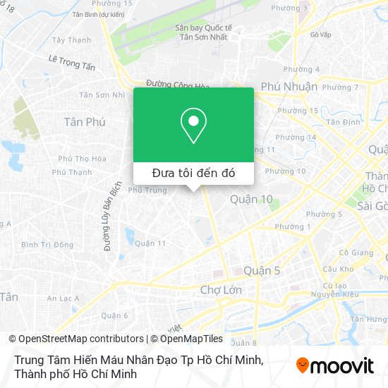 Bản đồ Trung Tâm Hiến Máu Nhân Đạo Tp Hồ Chí Minh
