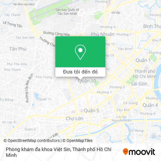 Bản đồ Phòng khám đa khoa Việt Sin