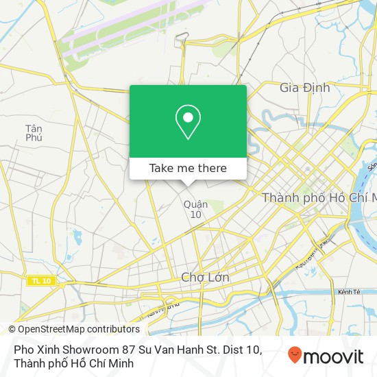 Bản đồ Pho Xinh Showroom 87 Su Van Hanh St. Dist 10