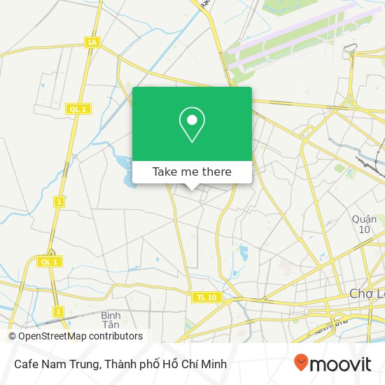 Bản đồ Cafe Nam Trung