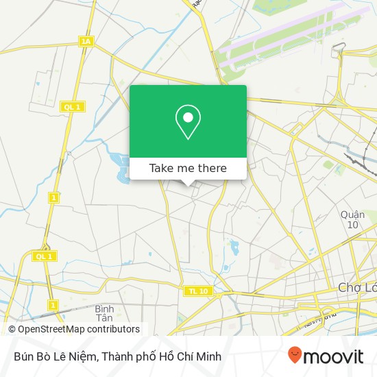 Bản đồ Bún Bò Lê Niệm