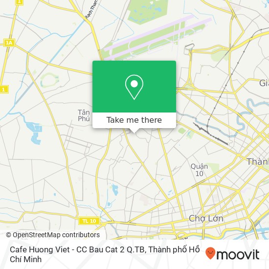 Bản đồ Cafe Huong Viet - CC Bau Cat 2 Q.TB