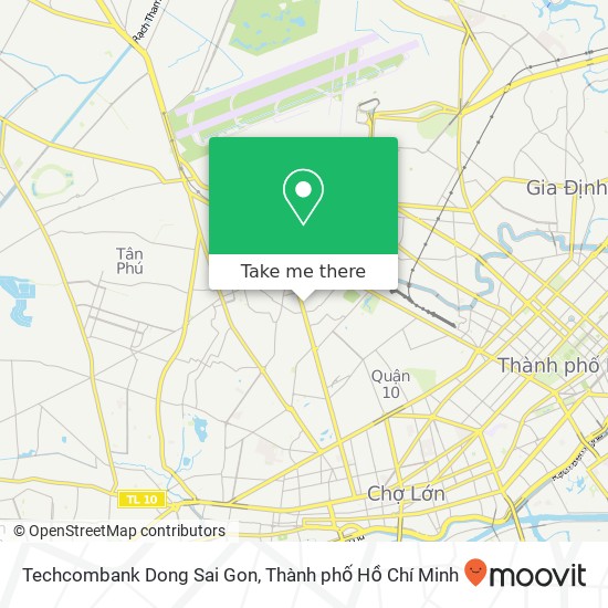 Bản đồ Techcombank Dong Sai Gon