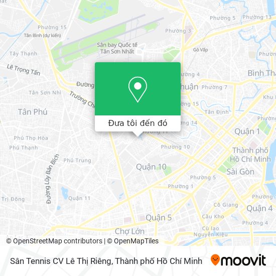 Bản đồ Sân Tennis CV Lê Thị Riêng