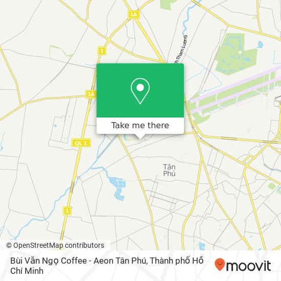 Bản đồ Bùi Văn Ngọ Coffee - Aeon Tân Phú