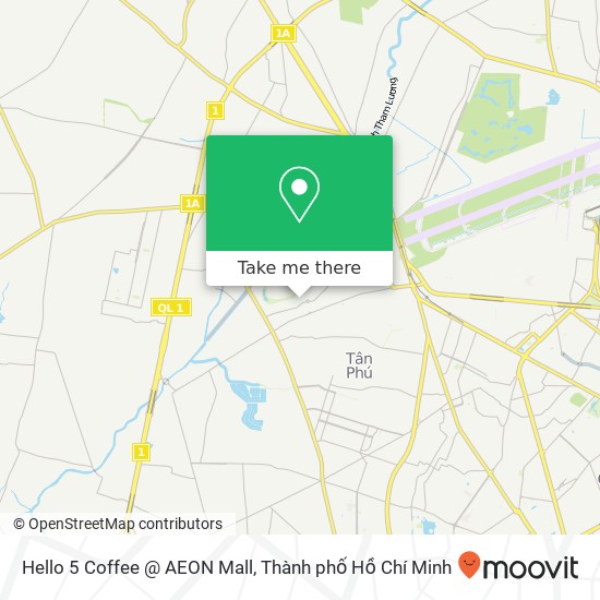 Bản đồ Hello 5 Coffee @ AEON Mall