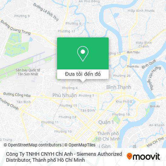 Bản đồ Công Ty TNHH CNYH Chí Anh - Siemens Authorized Distributor