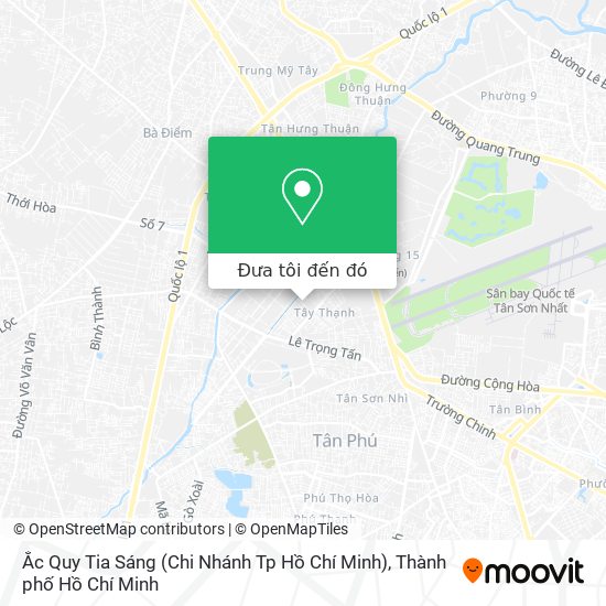 Bản đồ Ắc Quy Tia Sáng (Chi Nhánh Tp Hồ Chí Minh)