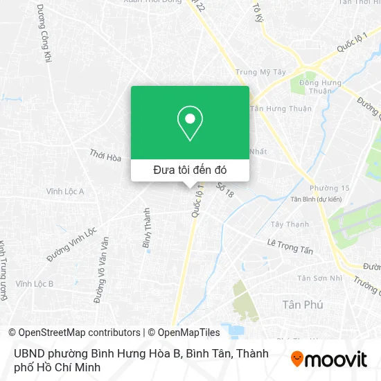 Bản đồ UBND phường Bình Hưng Hòa B, Bình Tân