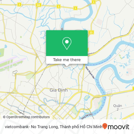 Bản đồ vietcombank- No Trang Long