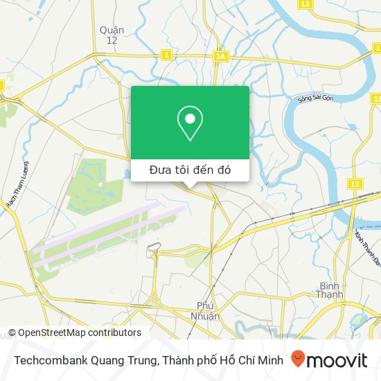 Bản đồ Techcombank Quang Trung