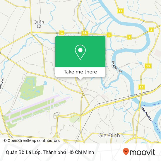 Bản đồ Quán Bò Lá Lốp