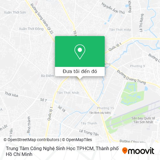 Bản đồ Trung Tâm Công Nghệ Sinh Học TPHCM