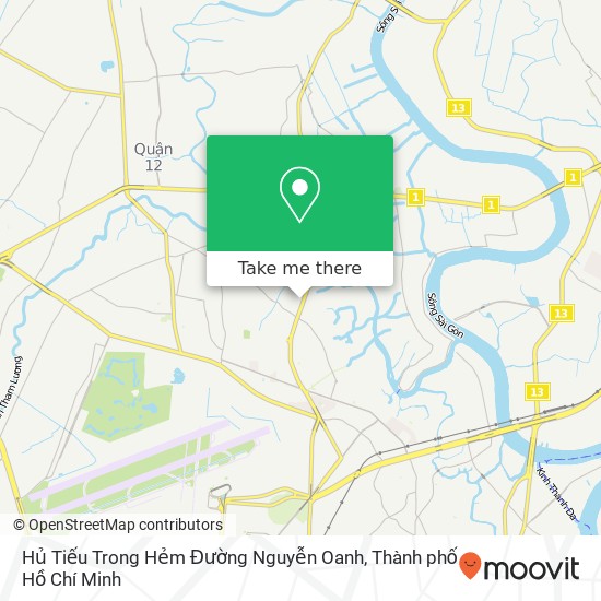 Bản đồ Hủ Tiếu Trong Hẻm Đường Nguyễn Oanh